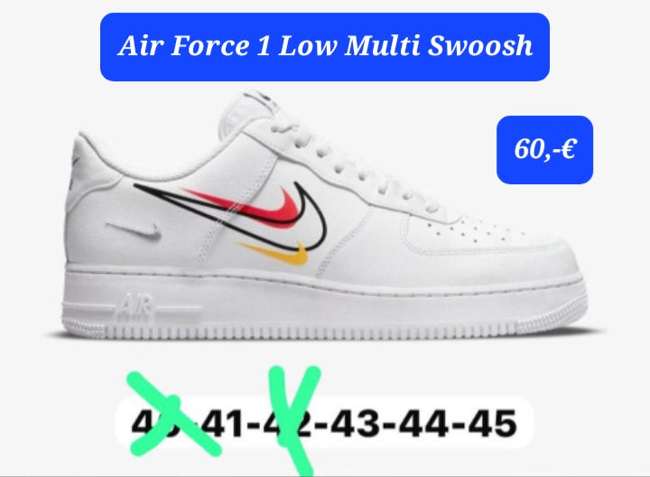Nike Air Force 1 Low Multi Swoosh