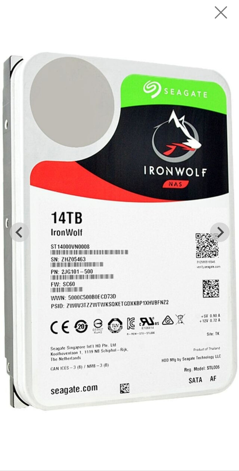 Iron Wolf Festplatte 14 TB