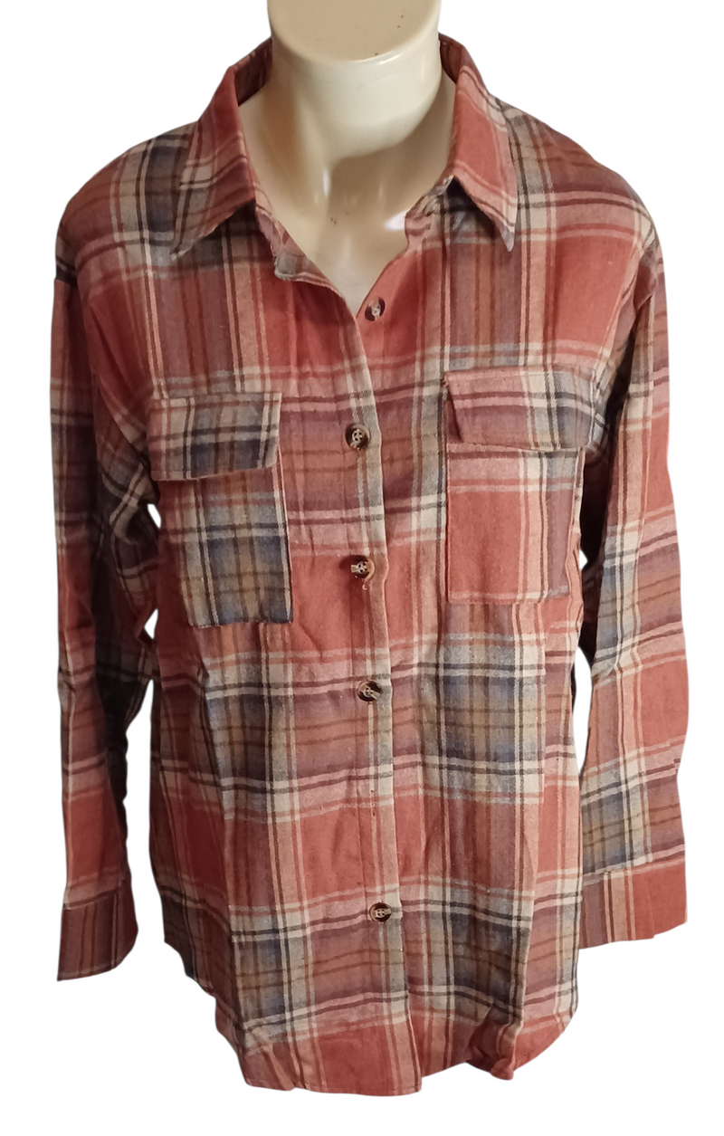 Damen Flanell Hemdbluse Gr.M
