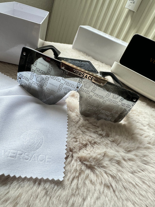Versace Shield Sonnenbrille – Medusa Muster – NEU