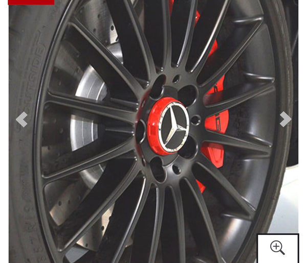AMG Mercedes Benz Radnabendeckel Rot