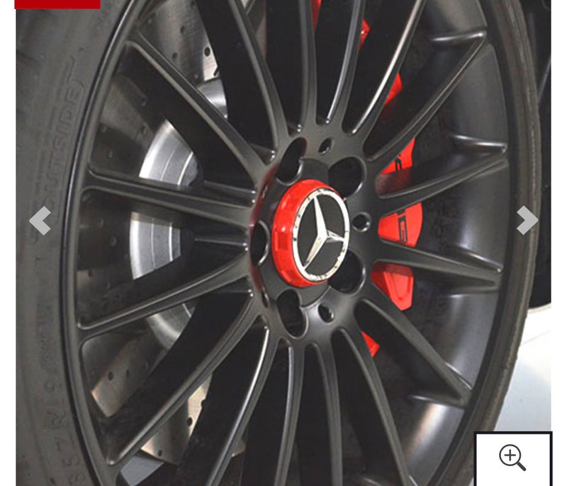 AMG Mercedes Benz Radnabendeckel Rot