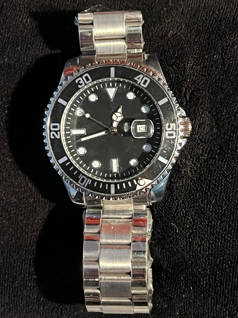 Uhr Silber schwarz