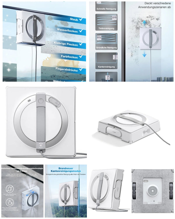 WINBOT W2 Fensterputzroboter von ECOVACS – 2800 Pa, WIN-SLAM 4.0 Glasflächen