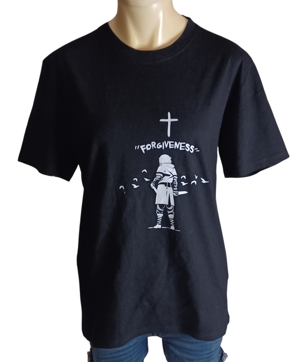 Schwarzes T-Shirt Gr.M forgiveness neu