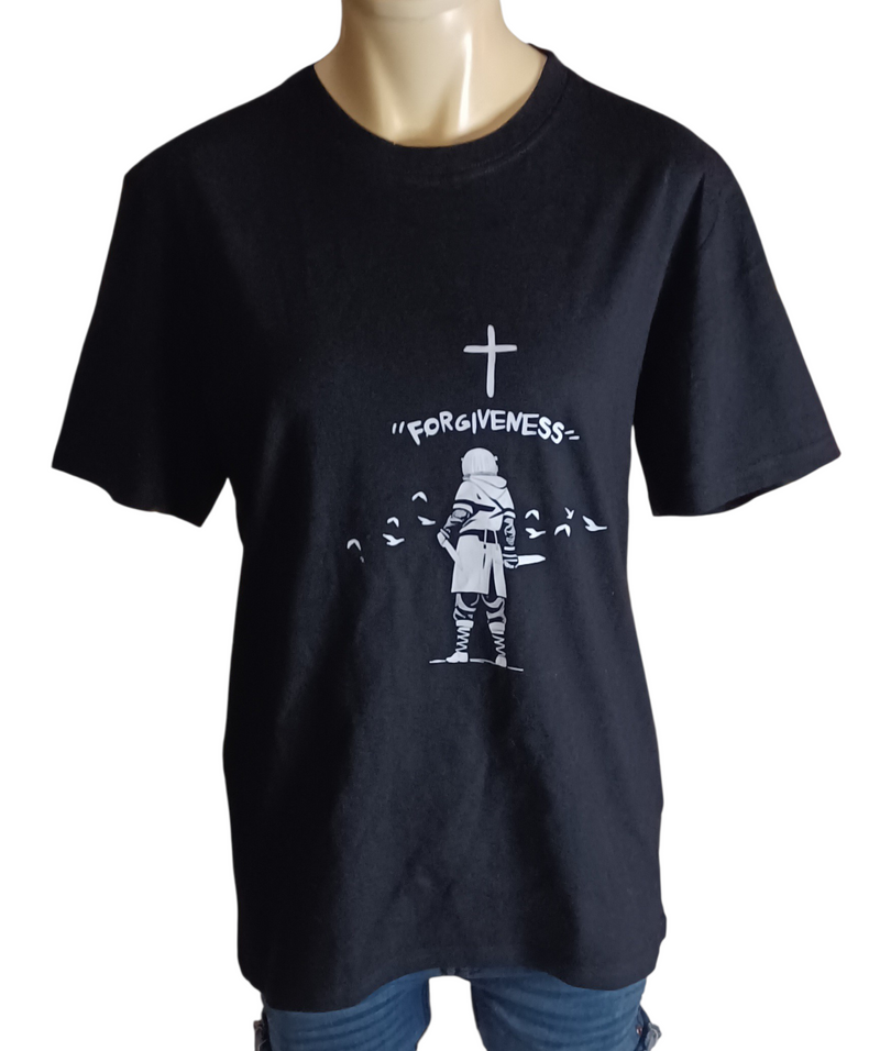 Schwarzes T-Shirt Gr.M forgiveness neu