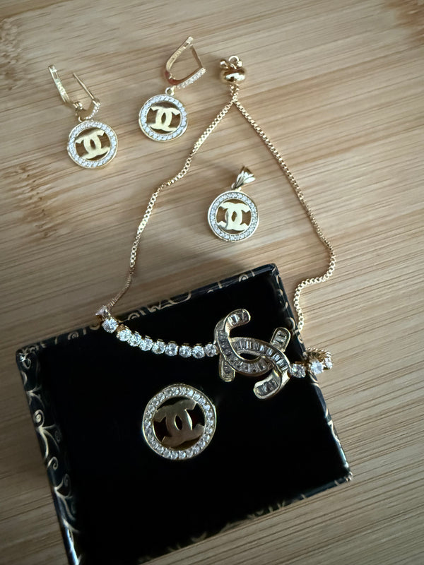 VC Silber 925 vergoldet Schmuck Set
