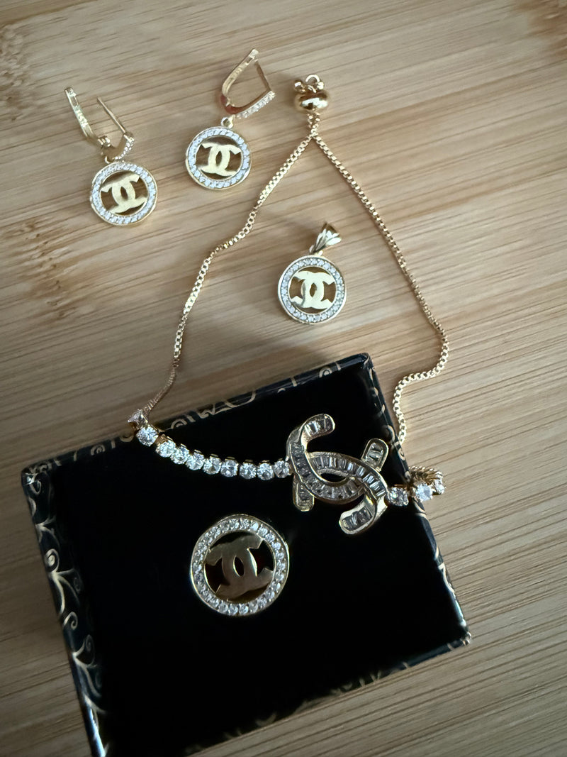VC Silber 925 vergoldet Schmuck Set